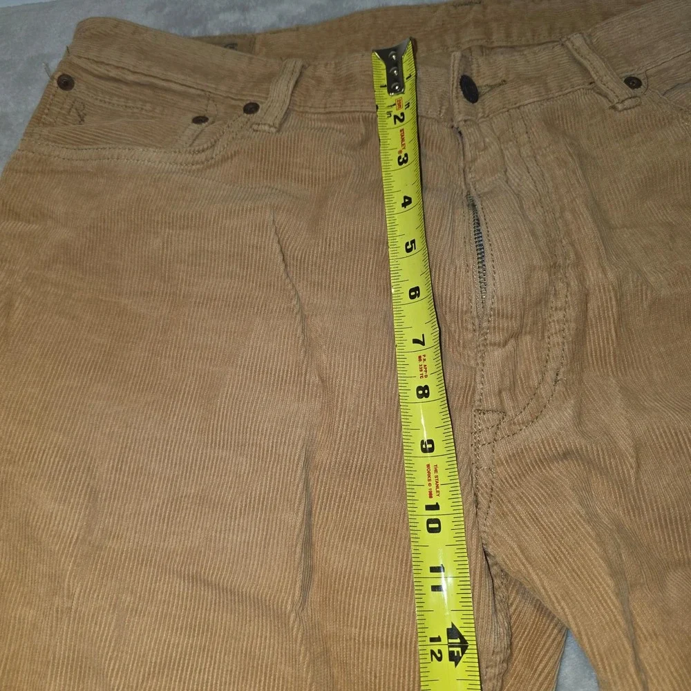 Polo Ralph Lauren Mens Corduroy Pants 38x32 Tan Beige Straight Fit Classic 5pock